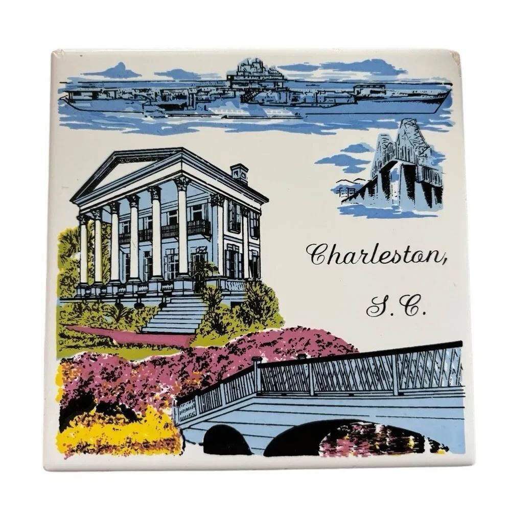 Charleston South Carolina Souvenir Tile Trivet *Read*